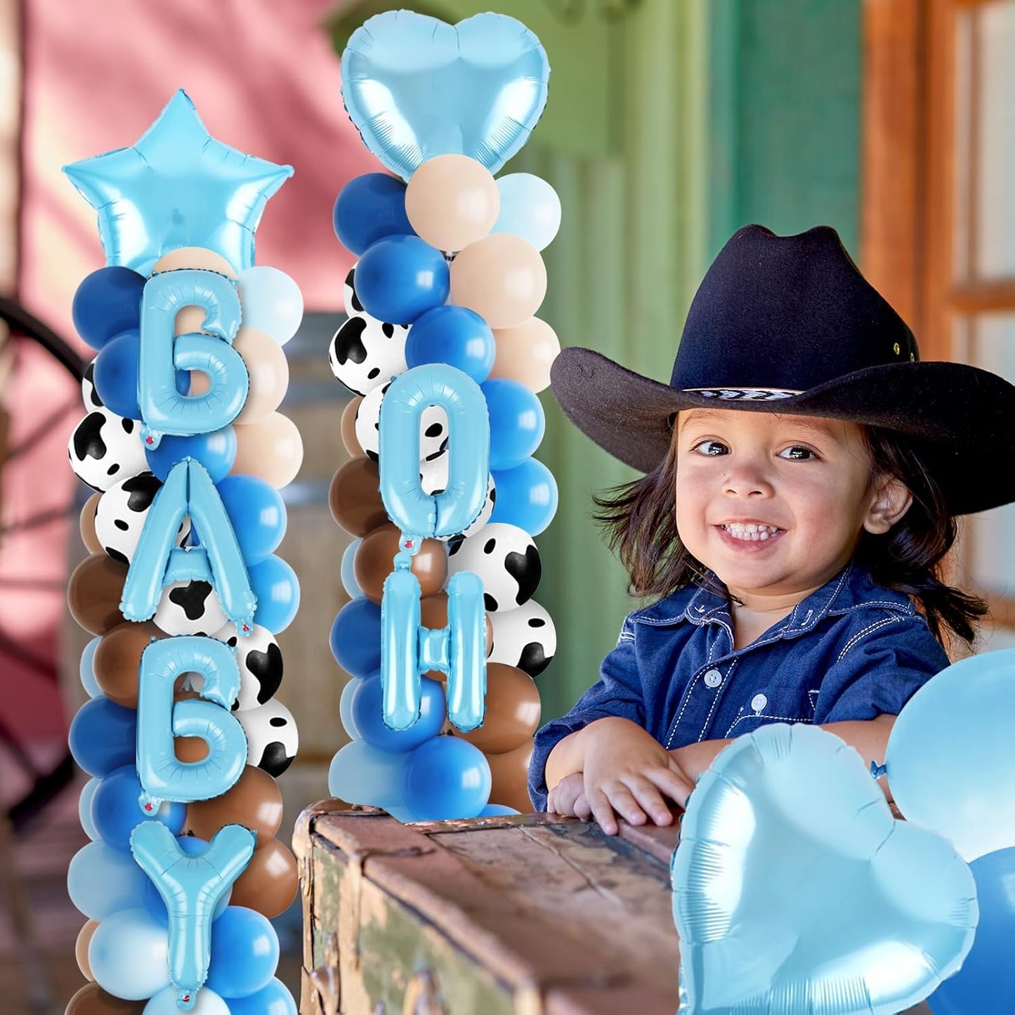 2 Sets Graduation Balloon Column Stand Kits with Balloons 2026 Grad Themed Decoration Navy Blue Balloon Tower Stand Kit for Grad High School & College Celebration Party Decor