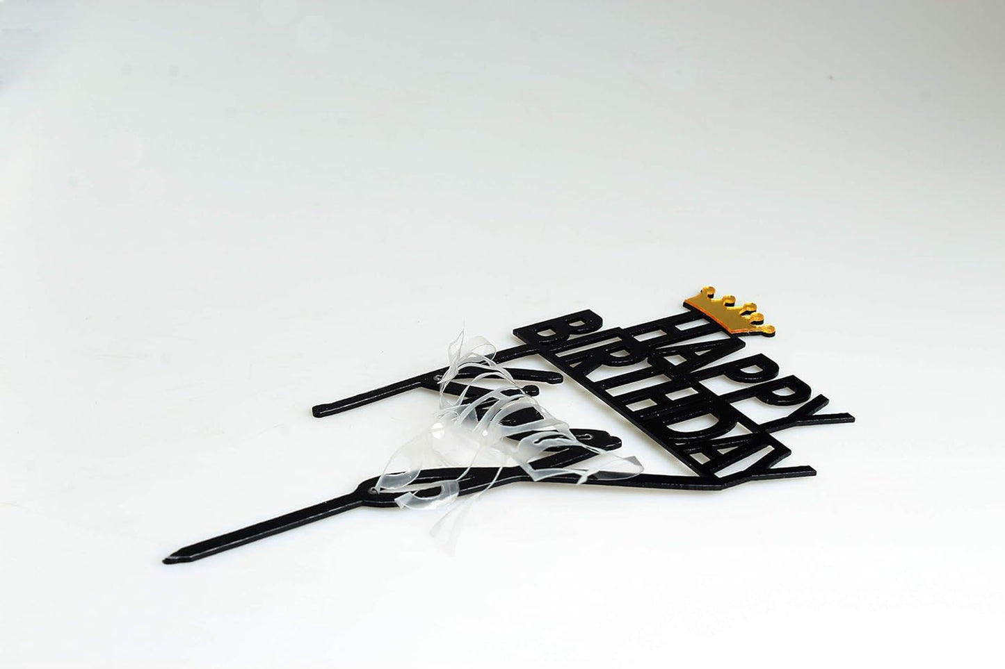 DIY Happy birthday Cake Topper Black Acrylic