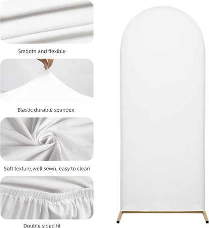 3-Piece Arch Cover Bundle – 7.2FT, 6.6FT & 6FT Stretch Spandex Backdrop Set – Wedding, Birthday & Photo Booth Arch Covers for Every Event