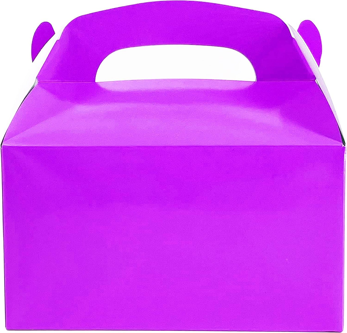 The Dreidel Company 12-Pack Black Gable Treat Boxes, Goodies Favor Box for Kids Birthday, Candy Boxes Party Favors, Weddings Events, Baby Shower, 6.25" x 3.5" x 3.5" Inch