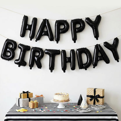 Black Letter A Balloons, 40 Inch Large Foil Letter Balloons, Custom Phrase Balloon for Birthday Party Wedding Anniversary Decoration (Black A)