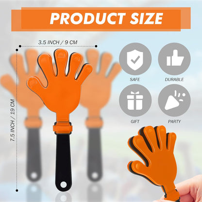 48 Pack Hand Clappers 7.5 Inch Noisemakers Bulk for Team Sports School Events Party Favors(Blue and White)