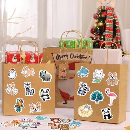 RINOLY 100 PCS Water Bottle Stickers for Kids,Waterproof Vinyl Animal Stickers for Kids,Skateboard,Laptop Stickers for Girls Boys Classroom Prizes