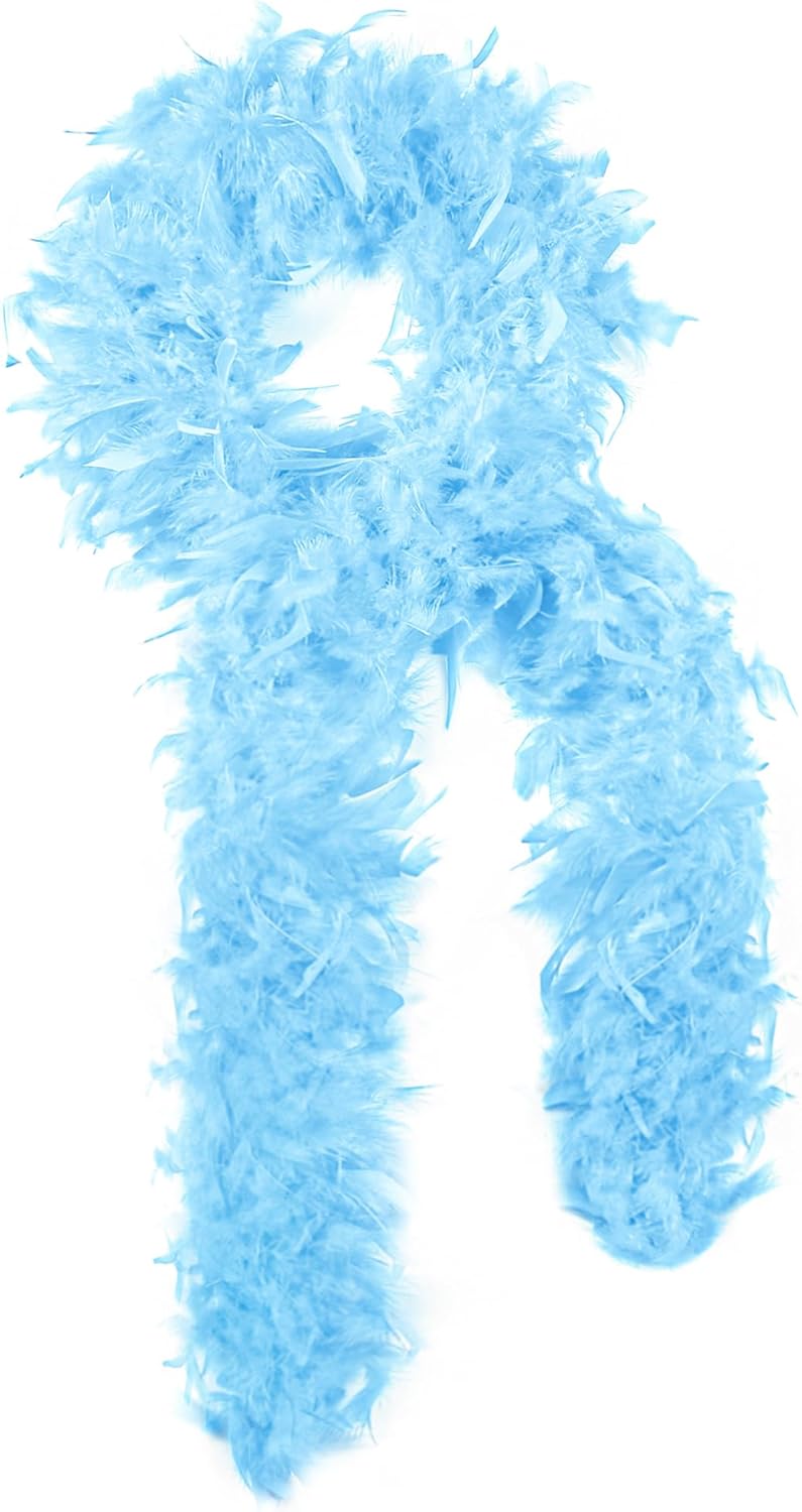 SOGUGOM Red 35g Feather Boas - 2 Yards Boa Feathers for Party, Wedding, Centerpieces, Concert, Costume and Christmas Tree(Red)