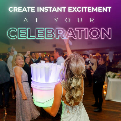 100 Orange Foam Glow Sticks - 16" Light Up Sticks for Wedding, Parties & Dancing