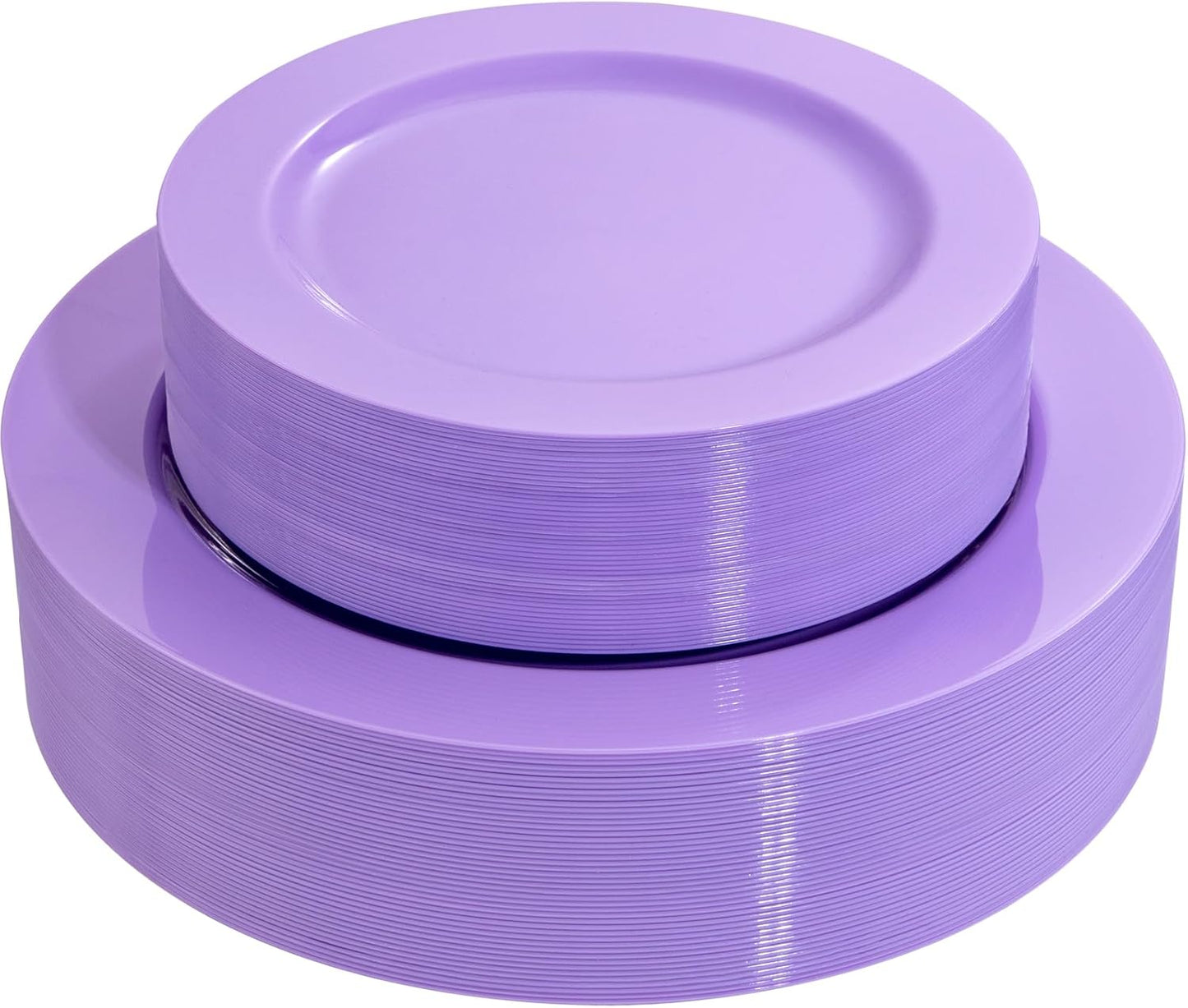 FLOWERCAT 60PCS White Plastic Plates - Heavy Duty White Disposable Plates for Mother's Day/Birthday Party/Wedding -serve for 30 guests Include 30PCS 10.25" & 30PCS 7.5" Plates for Party