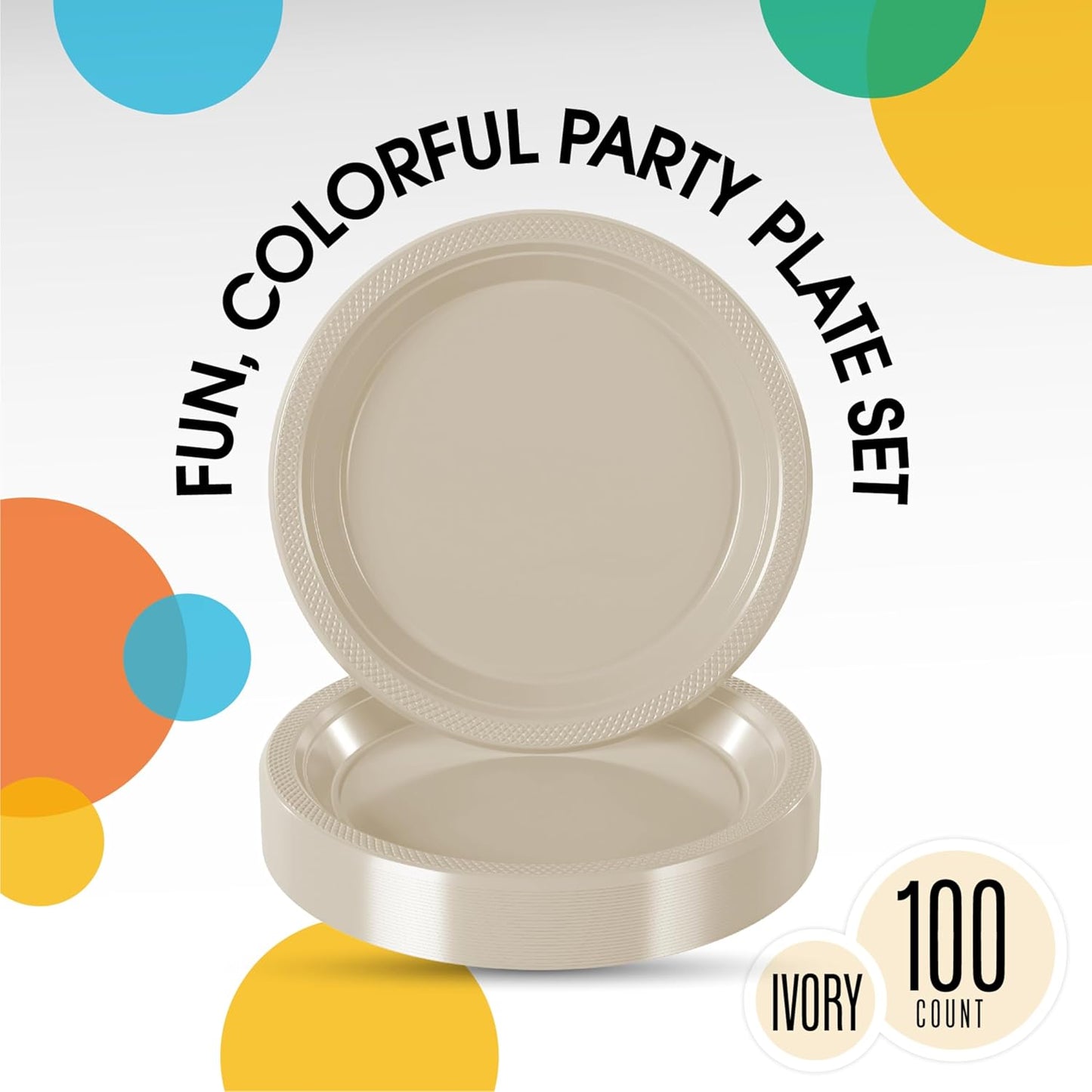 Exquisite Party Solids Red Plastic Plates For Party Supplies 10" Red Disposable Plates Heavy Duty 50 Pcs Plastic Dinnerware Sets Heavy Duty 350 GSM Disposable Dinnerware Set