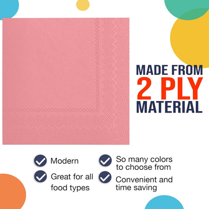 Party Solids Purple Paper Napkins Disposable Everyday 50 Pcs 2 Ply Purple Dinner Napkins Paper Everyday For Parties & Party Supplies