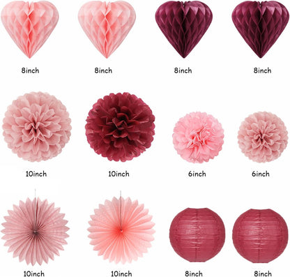 2026 Blue Class-Congratulations Prom Graduation Party-Decorations - 22pcs High School College Grad Supplies Decor,Royal Navy White Silver Tissue Pom Poms Streamers, Paper Flowers Lanterns Hugmoon