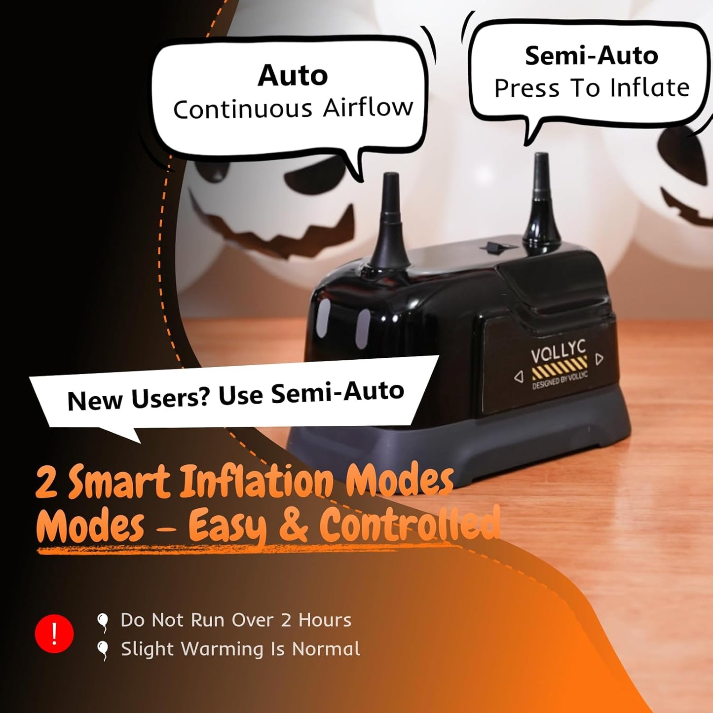 Balloon Pump Electric, Dual Nozzle Balloon Inflator Air Pump, Fast & Easy Inflation for Party Decorations, Birthday Decorations – Lightweight, Portable Balloon Blower Machine