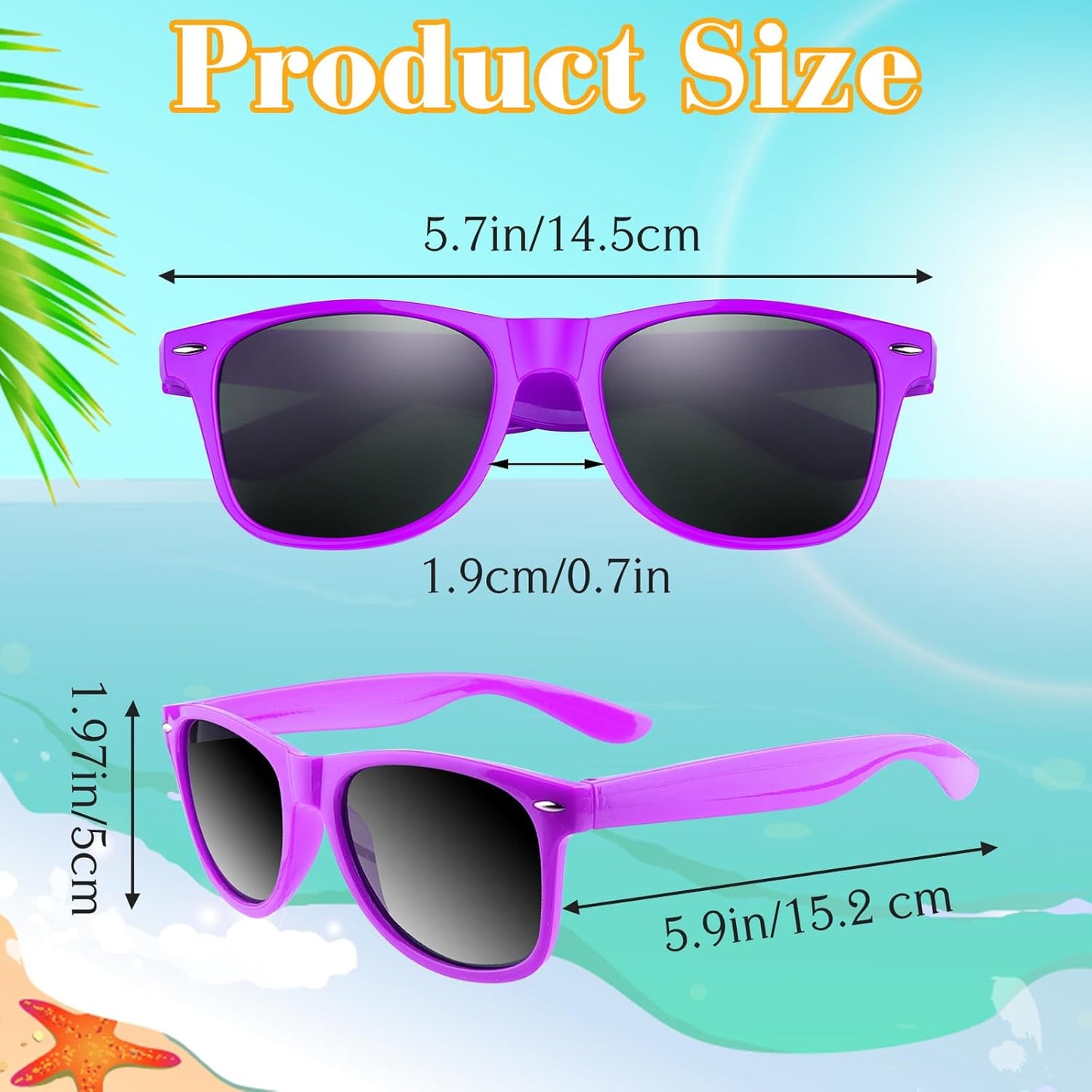 ASTARON Sunglasses Bulk, 6/12/24/48 Pack Sunglasses Party Favors for Summer Beach Pool Birthday Wedding Party Supplies