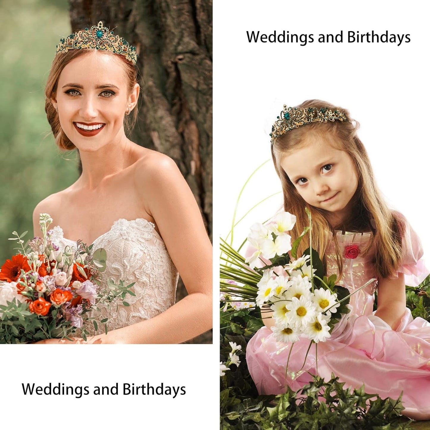 Princess Birthday Tiara - Happy Crown for Girls & Women, Decorative Accessory