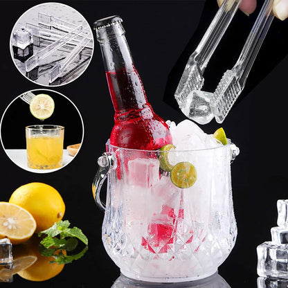 Clear Kitchen Tongs, 6 Pcs Buffet Plastic Disposable Tongs for Serving Food, Ice, Salad, Barbecue, Cookies (6.3"/16cm*0.82"/2.1cm, Weighs 0.05Ib/0.02Kg)