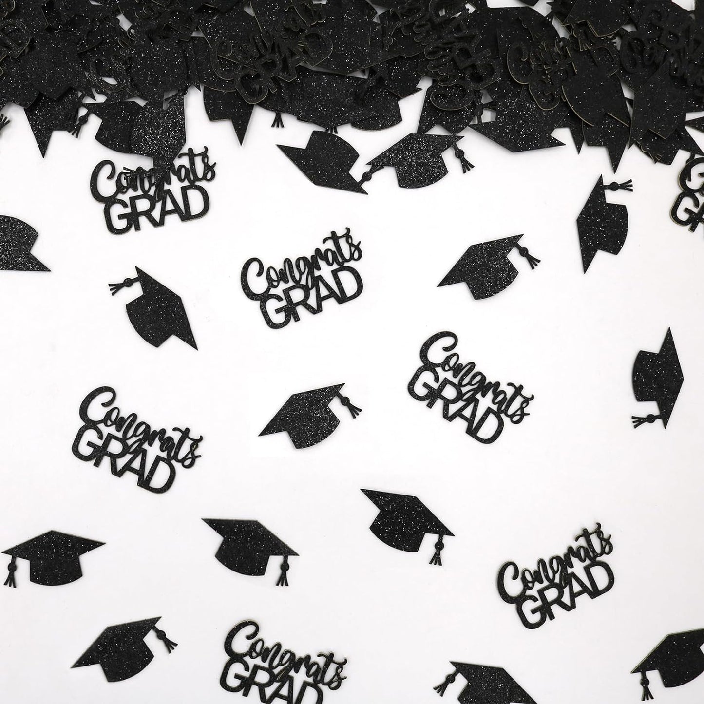 200PC Gold Graduation Confetti Class of 2026 Congrats Grad Confetti for Table Grad Cap Scatters for Graduation party decorations 2026