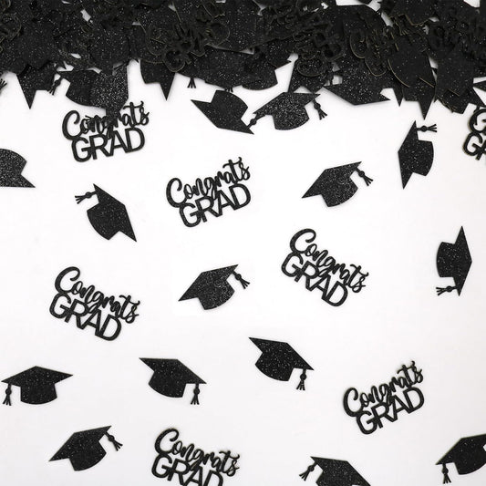 200PC Gold Graduation Confetti Class of 2026 Congrats Grad Confetti for Table Grad Cap Scatters for Graduation party decorations 2026