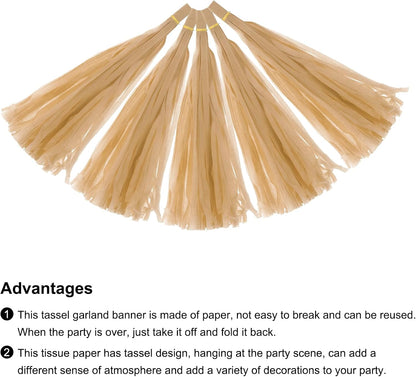 MECCANIXITY 20Pcs Light Blue Tassel Garland Banner with Rope Tissue Paper Tassels Party DIY Kits for Anniversary Wedding Birthday Party
