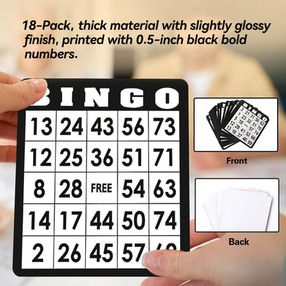 GSE Games & Sports Expert 100-Pack Multi-Color Bingo Game Cards with Easy Read Numbers, Reusable Paper Bingo Sheets for Large Groups, Family/Friend Parties