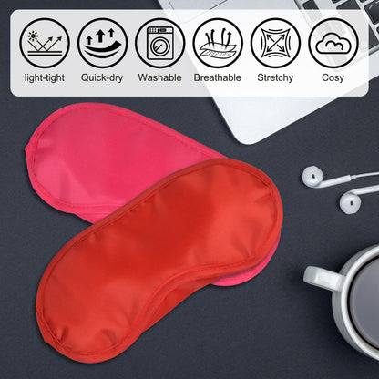 5 Pcs Sleep Mask, Eye Masks for Sleep, with Nose Pad and Elastic Strap for Blind Folds, for Adult Play, Travel Eye Mask, Sleeping, Team Building (Colorful, Medium(3.35x 7.28inch))