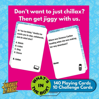 Lyrically Correct '90s & 2000s Music Trivia Card Game - Hip Hop and R&B Edition - Finish the Lyrics Challenge, Fun for Adults, Party or Family Night