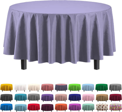 Exquisite Party Solids 6-Pack Premium Plastic Tablecloth 54in. x 108in. Rectangle Plastic Table Cover - Navy