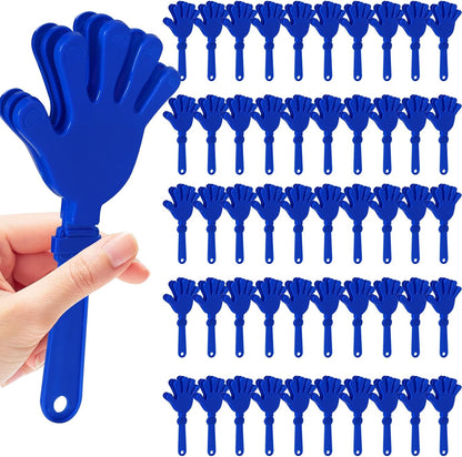 50 Pcs Hand Clappers Noisemakers 7.5 Inch Clappers Noisemakers Plastic Hand Clappers for Birthdays Game Football Sporting Events Cheers Supplies Dance Basketball Football Noisemakers(Black)