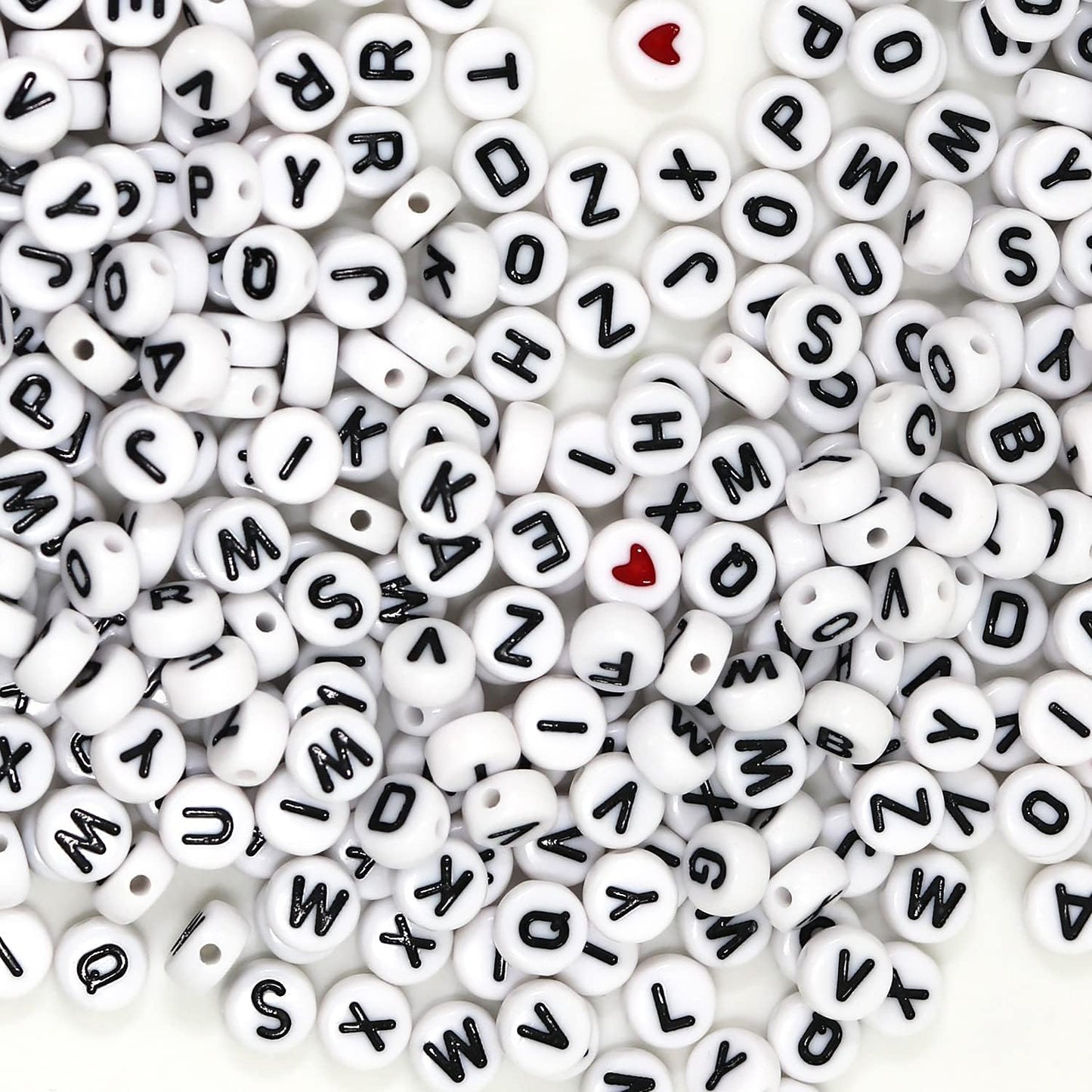 Melius 1450Pcs Acrylic Glow Letter Beads, Alphabetical Glowing in The Dark Beads in 28 Grid Box for Jewelry Making, DIY Bracelets, Necklaces, Key Chains (Glowing, 4x7mm)