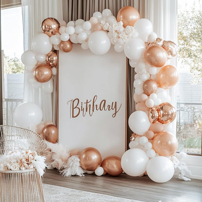 RUBFAC 87pcs Metallic Blue Silver Balloon Garland Arch Kit, 18 12 10 5 Inch Blue Silver Confetti Latex Party Balloons for Birthday Graduation Baby Shower Decoration