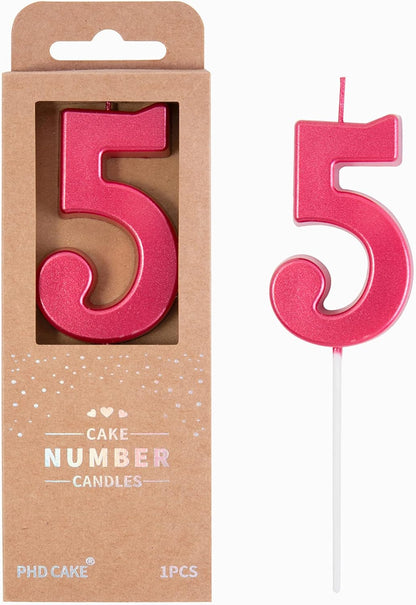 PHD CAKE 2.76 Inch Modern Gold 2 Number Birthday Candles, Gold Number Candles, Cake Number Candles, Party Celebration