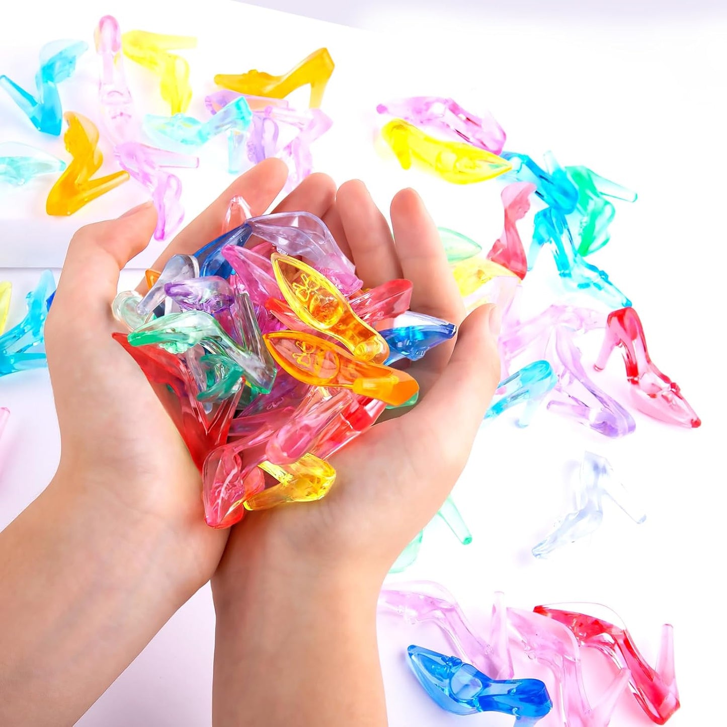 Niceup 150pcs Kids Plastic Gem Rings Bulk Toys Princess Party Favor Cupcake Topper Pinata Fillers Parade Throws Bulk Carnival Prizes Acrylic Gemstones Fake Jewel Treasure Toys Goodie Bag Fillers