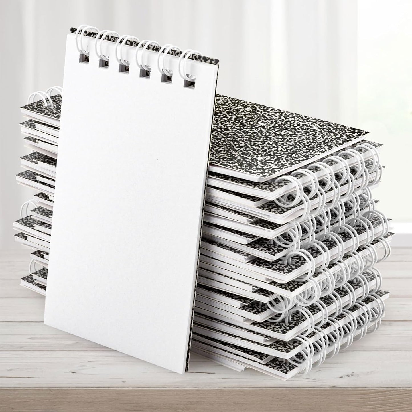 24 Pcs Mini Notebook Party Favor Small Pocket Notebook Colorful Shiny Cover Notebooks Small Spiral Notepad Memo Note Pads for Work Home Office School Classroom Supplies