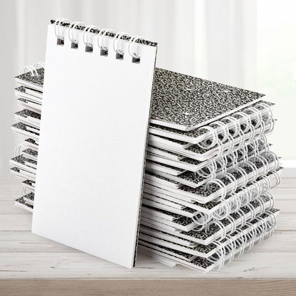 24 Pcs Mini Notebook Party Favor Small Pocket Notebook Colorful Shiny Cover Notebooks Small Spiral Notepad Memo Note Pads for Work Home Office School Classroom Supplies