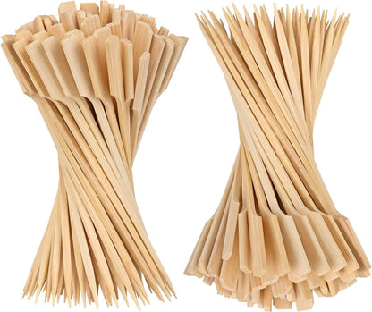 4.7 Inch Bamboo Skewers, 300 PCS Bamboo Paddle Wood Picks, Toothpicks for Appetizers, Cocktail Picks for Drinks, Food Picks, BBQ, Sandwich, Barbecue Snacks.