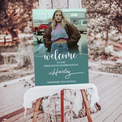 Graduation Party Welcome Sign, Photo Graduation Poster, Graduation Decorations, Grad Party Sign, Grad Welcome Sign, Graduation gift for best friend, Graduation gift for daughter, sister, brother - 1