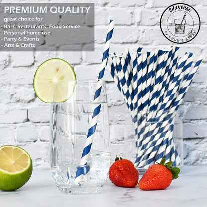 Black Paper Straws 1000 Count - 7.75" x 0.24", 100% Biodegradable & Compostable, Disposable Drinking Straws Bulk - Cocktail, Bars, Restaurants