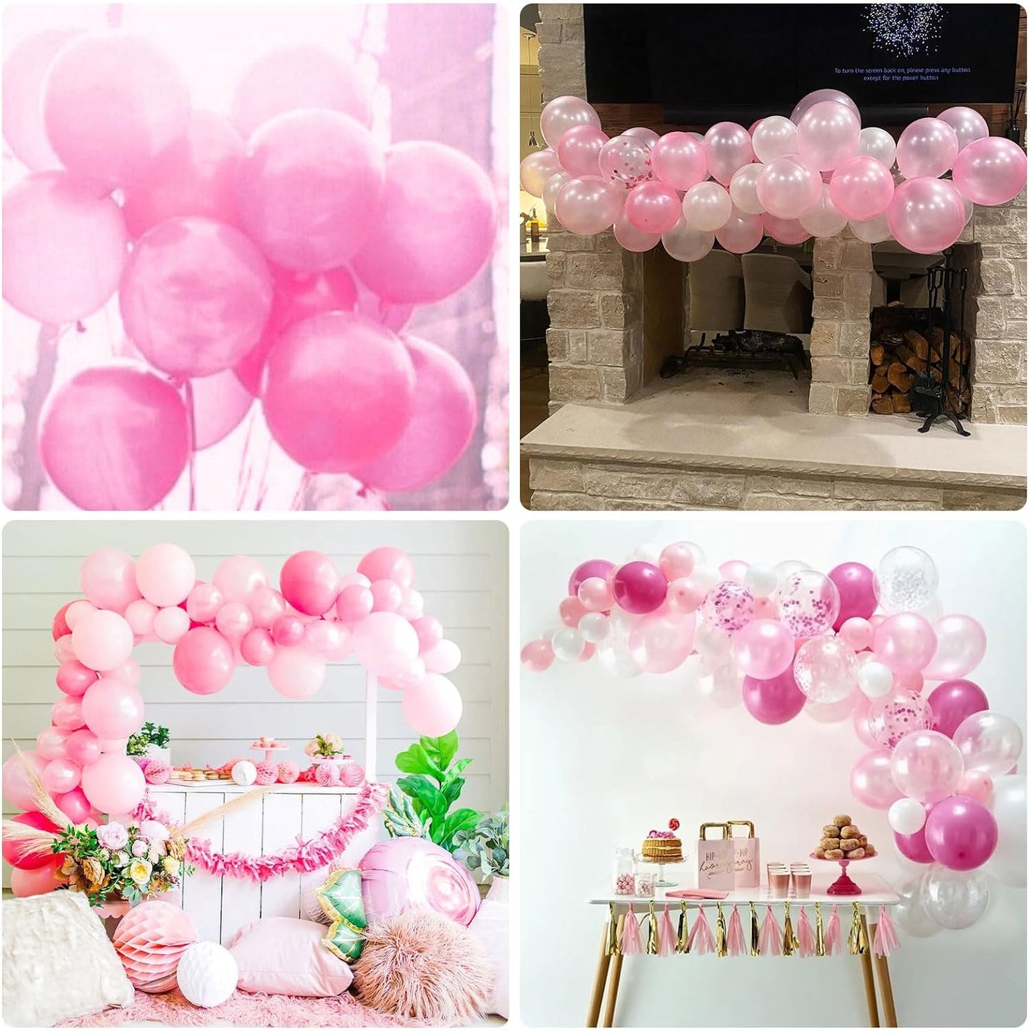 Pink Blue Purple Balloon, 60 Pcs 12 Inches Hot Pink Metallic Purple Teal Yellow Balloons Confetti Balloons for Kids Magic Theme Birthday Decoration Baby Shower Girls Music Party Supplies