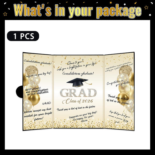 2026 Graduation Guest Book Green, Class of 2026 Congrats Grad Guestbook for High School & College Graduation Party, Keepsake Sign-in Book