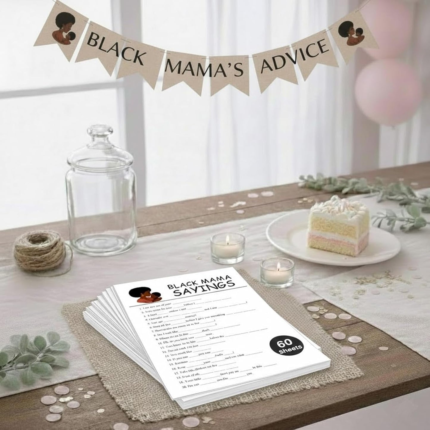 Black Mama Sayings Party Game Cards – 70 Pack Adult Icebreaker Set with Answer Keys & Markers, 5x7 Fill-in-the-Blank Maternal Wisdom Game, Cultural Humor Stationery for Adult Celebrations
