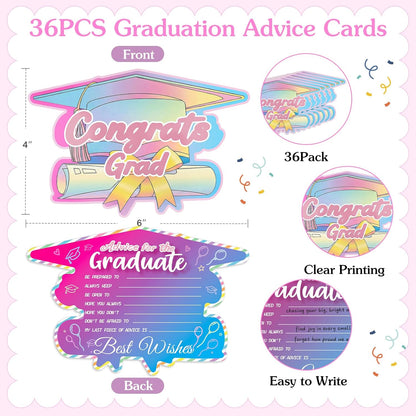 FaCraft 36PCS Who Knows Graduate Best Game Cards Class of 2026 Party Games Activities for High School Senior College School Graduation Party Favor Supplies Grad Game Graduation Decorations 2026