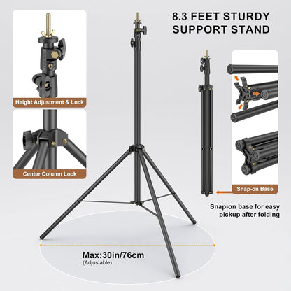 LINCO Lincostore Backdrop Stand for Parties Kit 10x7 ft Adjustable Back Drop Photography Studio Photo Background Support System with Clamps, Sand Bag, Carrying Bag 4172 4174 (10x7 ft)