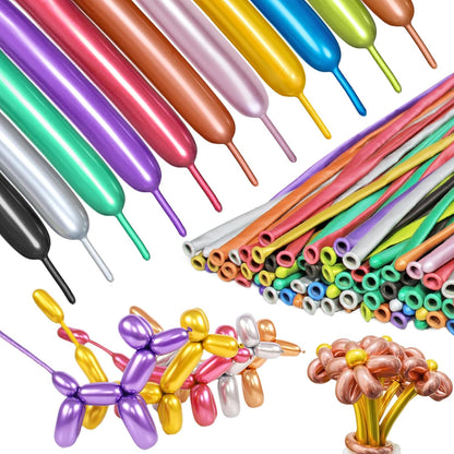 260 Balloons Clear, Thickening Long Balloons for Tying Arch, Twisting Latex Animals Magic Modeling Skinny Birthday Balloon for Kid‘s Party Wedding Decoartion Supply 100pcs
