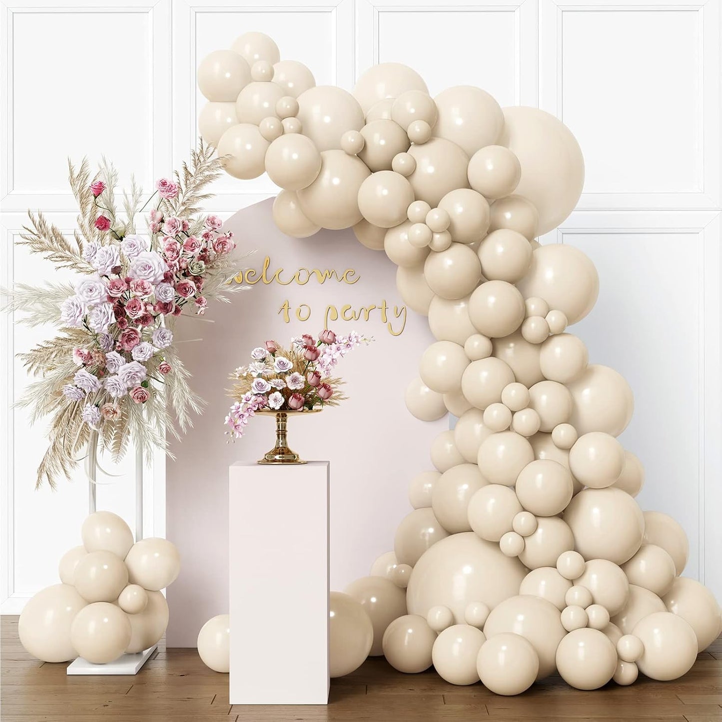 RUBFAC 87pcs Metallic Blue Silver Balloon Garland Arch Kit, 18 12 10 5 Inch Blue Silver Confetti Latex Party Balloons for Birthday Graduation Baby Shower Decoration