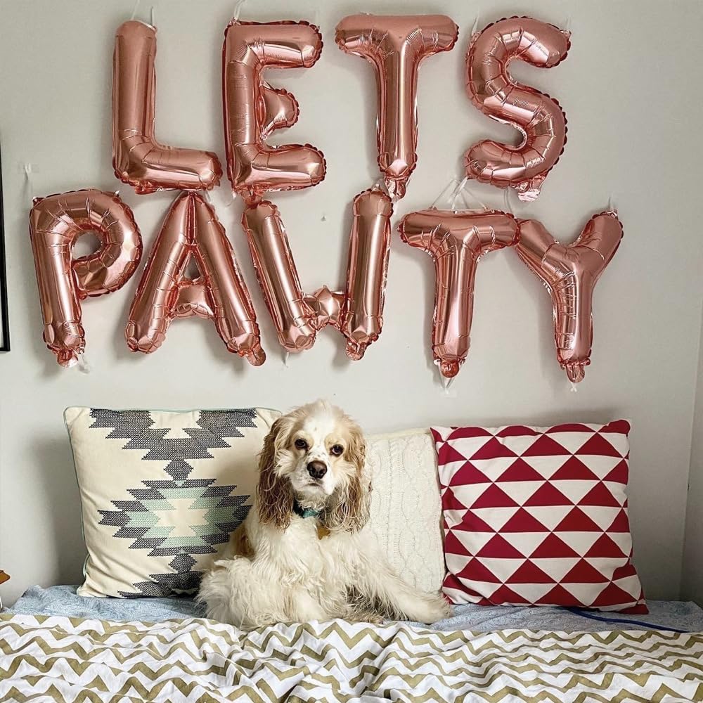 52 Pcs Gold Letter Balloons Foil Alphabet A to Z Balloons Personalized Phrase Banner for Birthday Shower Wedding Party Supplies Custom Balloon Decor 16 Inch