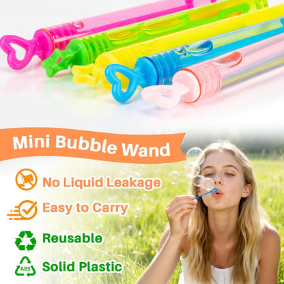 MAQIHAN 30PCS Mini Bubbles Wands Bulk - Bubbles Party Favors,Mini Bubbles Party Favors for Kids,Bubble Bulk for Summer Outdoor Party Themed Birthday Wedding Classroom Carnival Christmas
