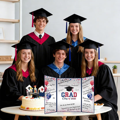 QIYANPAX Graduation Guest Book 2026, Blue and Gold Graduation Decorations Class of 2026, Graduation Signature Book, Congrats Grad Guest Book Alternative, Unique Graduation Gifts