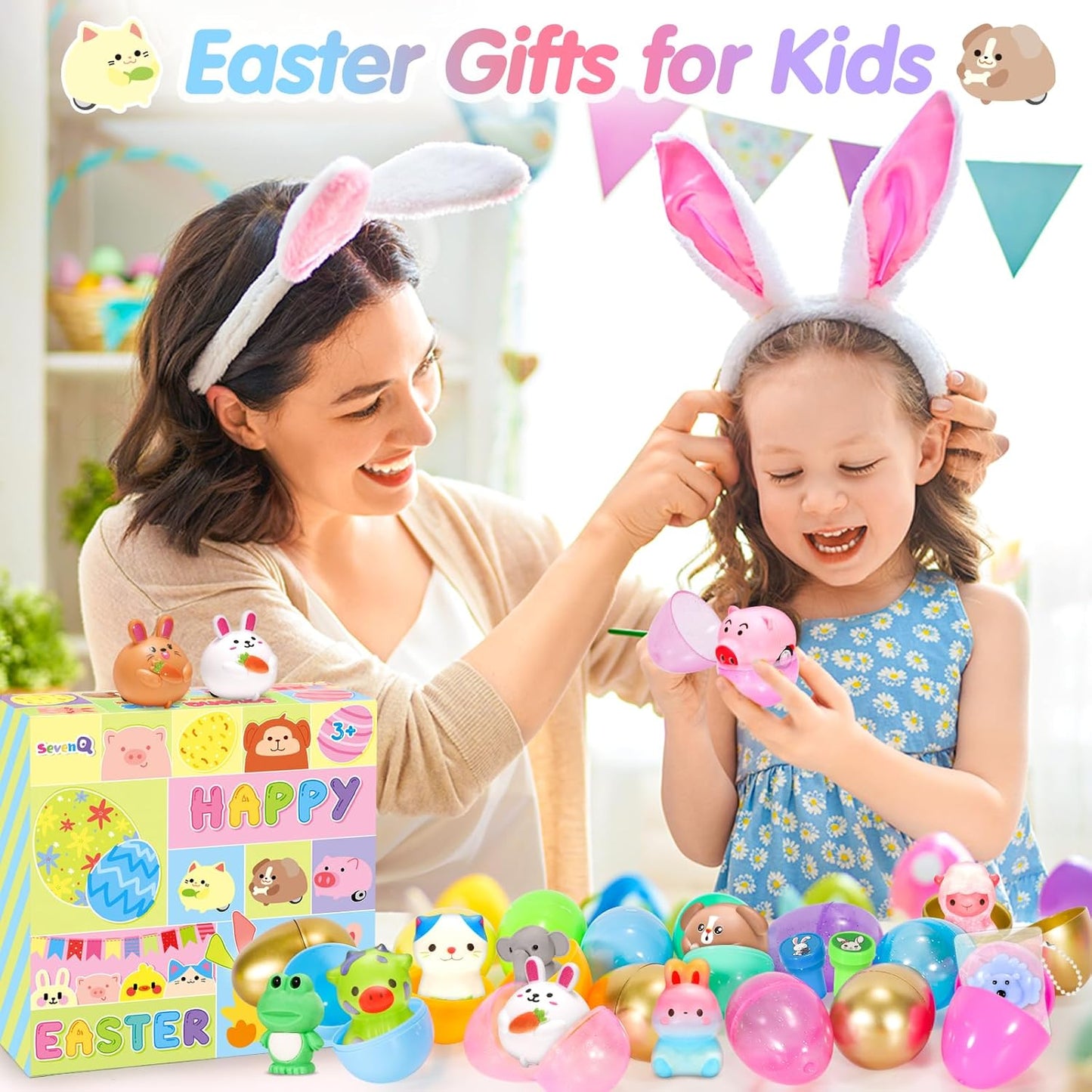 SevenQ Toy Cars Easter Basket Stuffers 24 Pcs, Prefilled Easter Egg Fillers Race Car Party Favors for Kids Birthday Goodie Bag Treasure Box Toys for Classroom Treat Prizes Pinata Egg Hunt Supplies