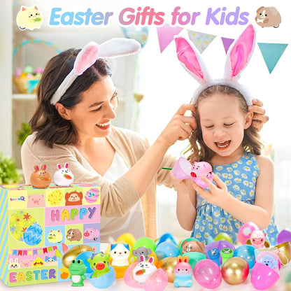 SevenQ Toy Cars Easter Basket Stuffers 24 Pcs, Prefilled Easter Egg Fillers Race Car Party Favors for Kids Birthday Goodie Bag Treasure Box Toys for Classroom Treat Prizes Pinata Egg Hunt Supplies