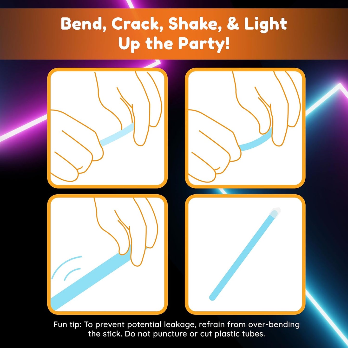 Glow Fever Glow Sticks Bulk Party Pack - 10" Large Glow Sticks - Neon Accessories Light Sticks Glow in The Dark Party Supplies for Concert, Wedding, & Birthday by Party Dragon - Red, 50 ct