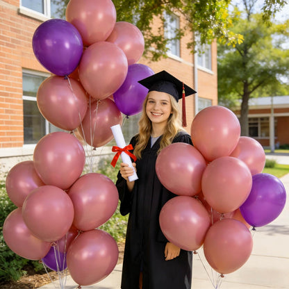 110pcs Black Balloon 12 inch, Black Latex Balloons for Birthday Party Baby Shower Wedding(with 2 Ribbons). - Colors B