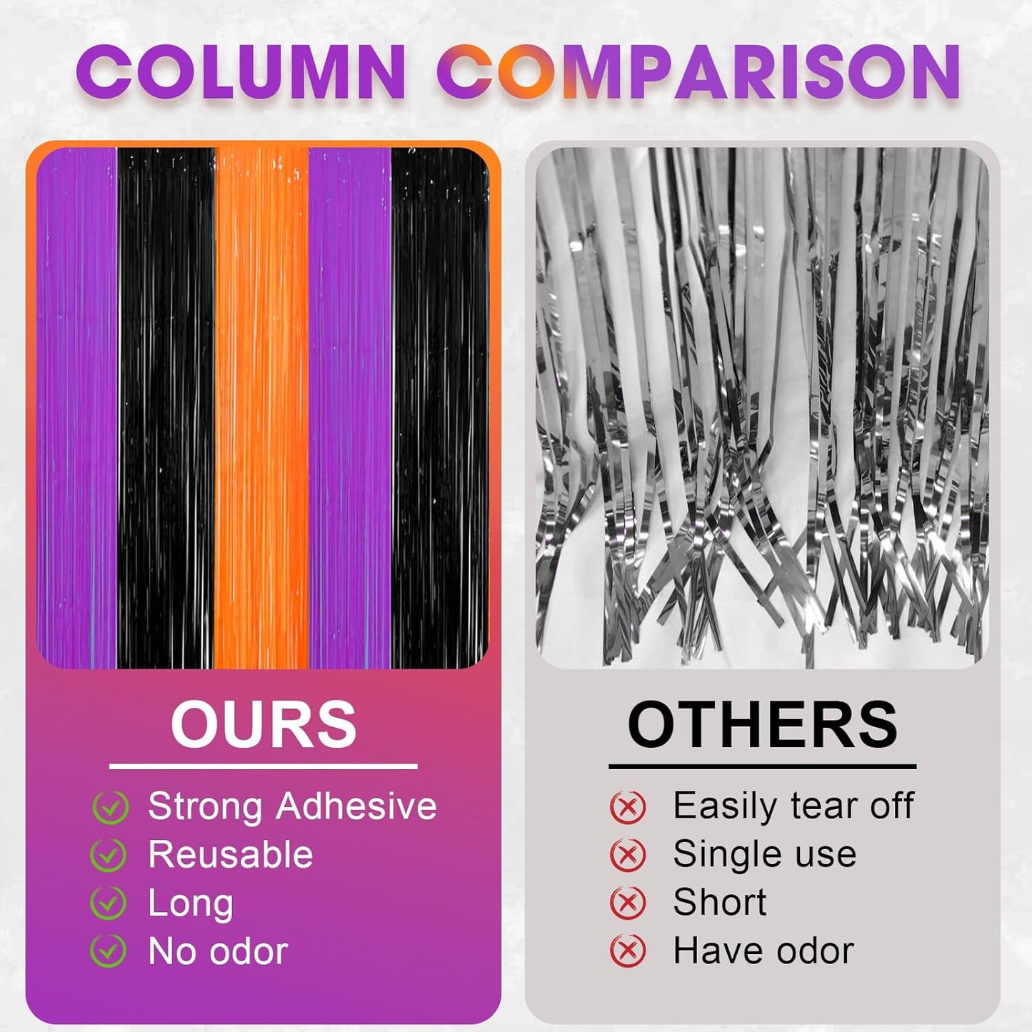 Voircoloria 3 Pack 3.3x8.2 Feet Gold Foil Fringe Backdrop Curtains, Tinsel Streamers, Fringe Backdrop for 2025 New Years Eve, Graduation, Birthday, Baby Shower, Gender Reveal, Disco Party - Colors B