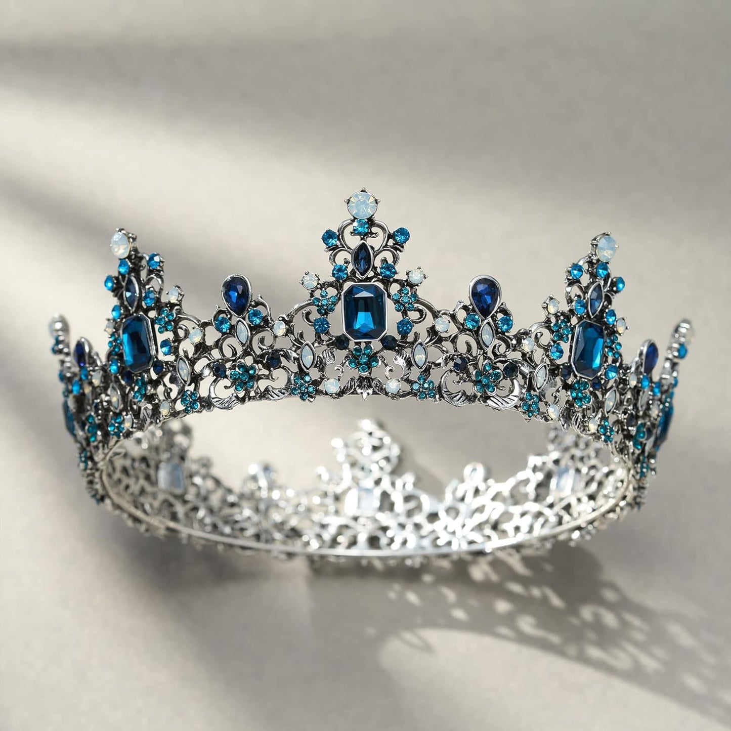 SWEETV Queen Crown for Women - Baroque Wedding Tiaras and Crowns,Jeweled Tiara Crown,Prom Birthday Halloween Hair Accessories